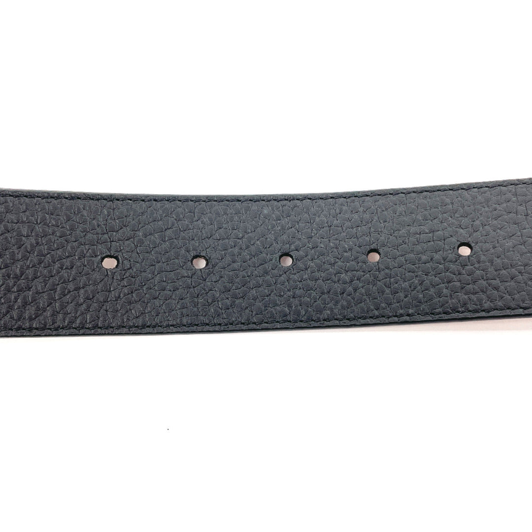 LOUIS VUITTON belt M9151 Taurillon Clemence black reversible Sunture LV Initial 34/85