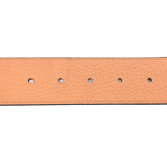 LOUIS VUITTON belt M9151 Taurillon Clemence black reversible Sunture LV Initial 34/85