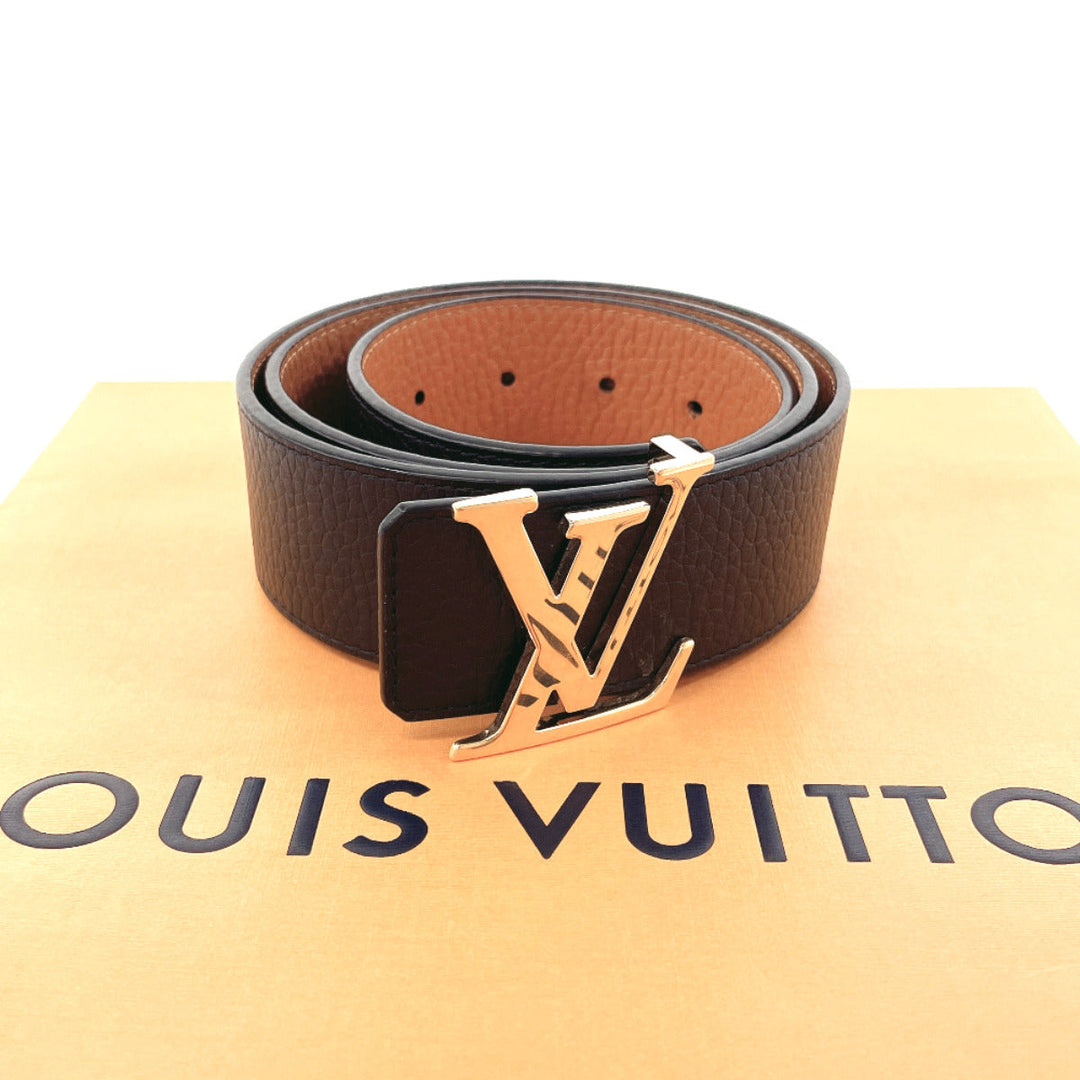 LOUIS VUITTON belt M9151 Taurillon Clemence black reversible Sunture LV Initial 34/85