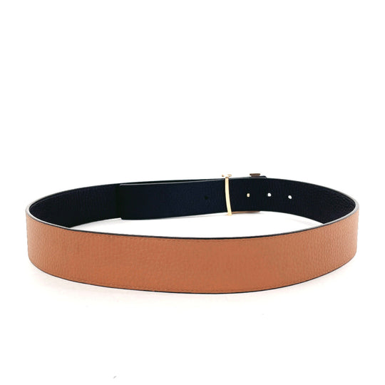 LOUIS VUITTON belt M9151 Taurillon Clemence black reversible Sunture LV Initial 34/85