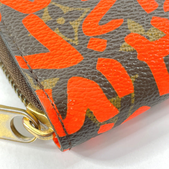 LOUIS VUITTON Long Wallet Purse M93711 Monogram canvas Brown Monogram graffiti Zippy wallet unisex Used Authentic
