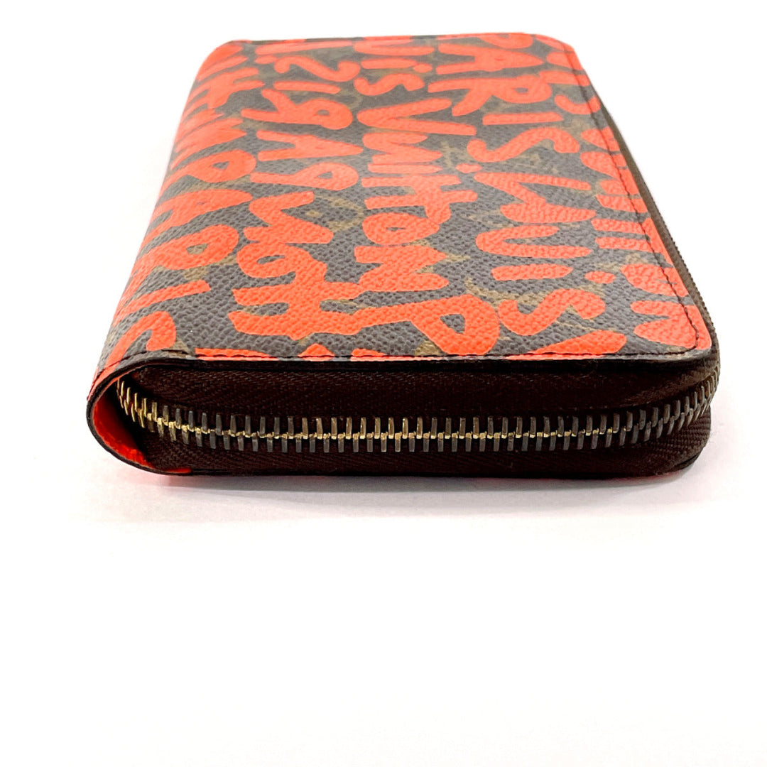LOUIS VUITTON Long Wallet Purse M93711 Monogram canvas Brown Monogram graffiti Zippy wallet unisex Used Authentic
