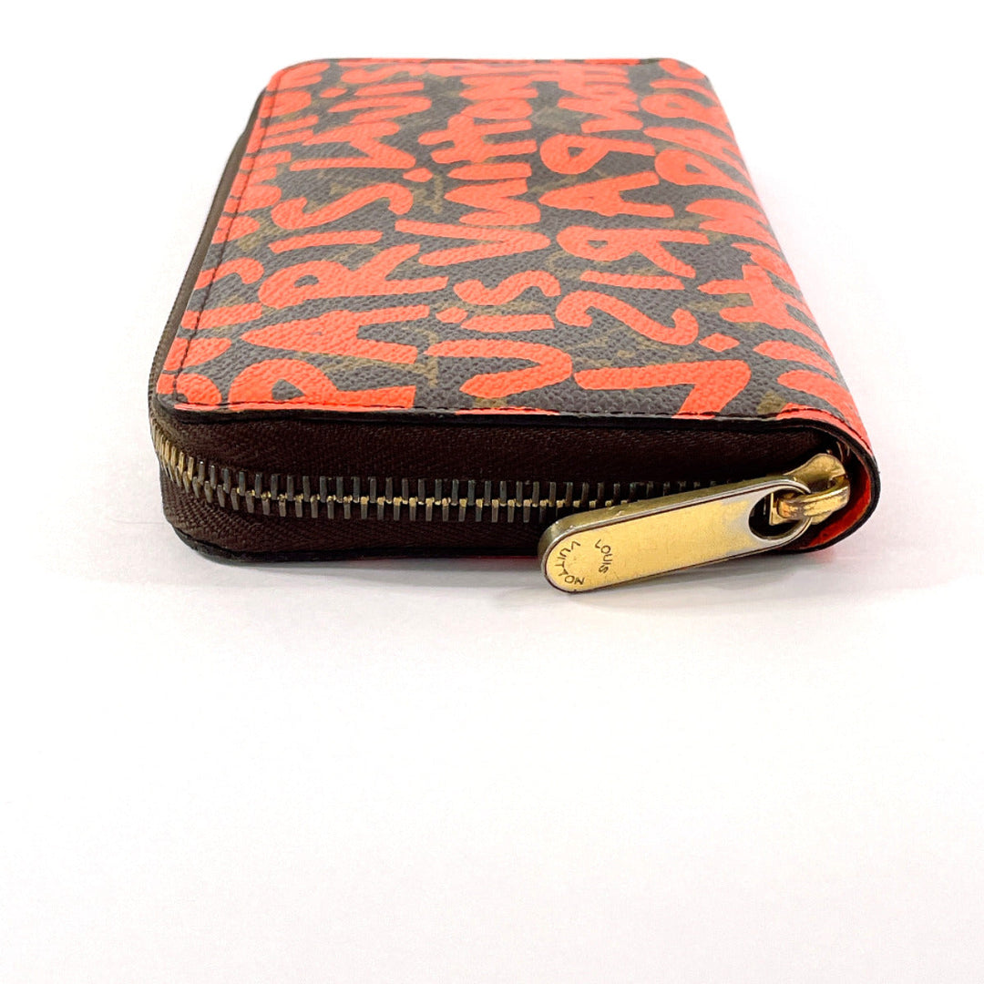 LOUIS VUITTON Long Wallet Purse M93711 Monogram canvas Brown Monogram graffiti Zippy wallet unisex Used Authentic