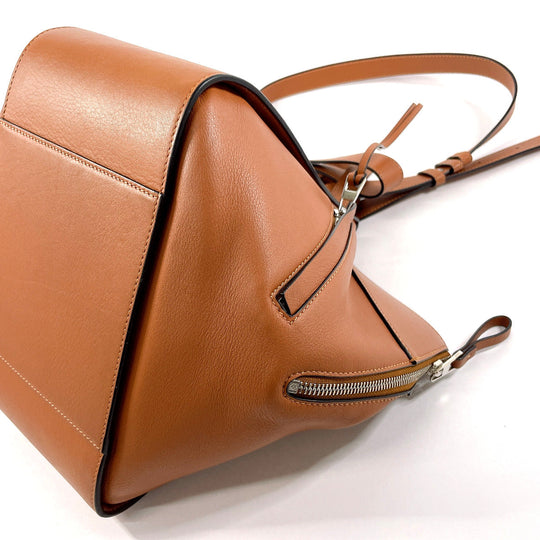 LOEWE Handbag leather Brown 2WAY Hammock Small Women Used Authentic