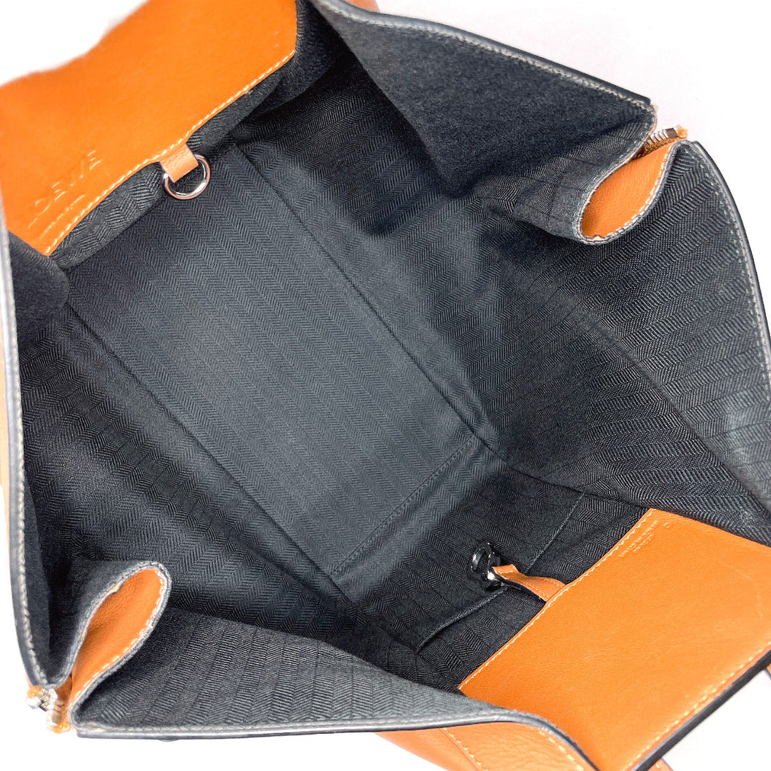 LOEWE Handbag leather Brown 2WAY Hammock Small Women Used Authentic