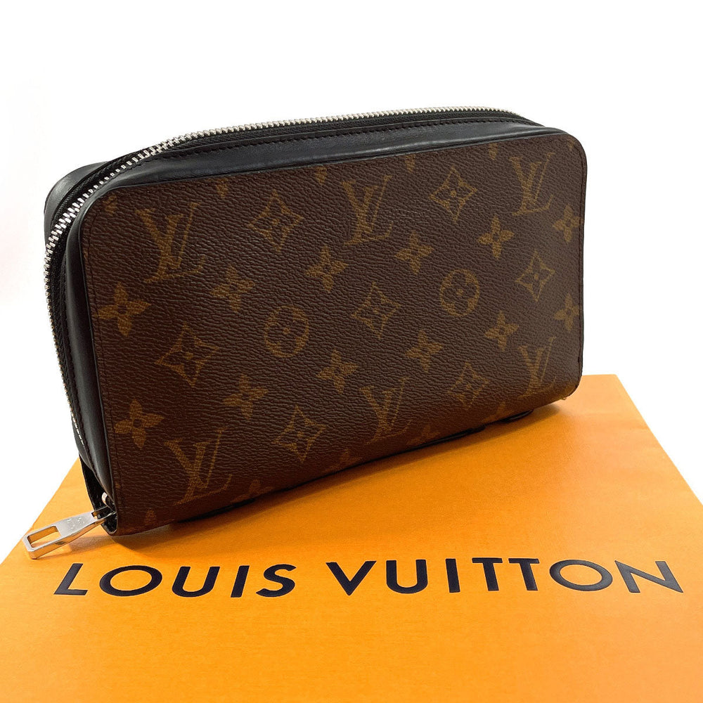LOUIS VUITTON Long Wallet Purse M61506 Monogram macacer Brown Zippy XL
