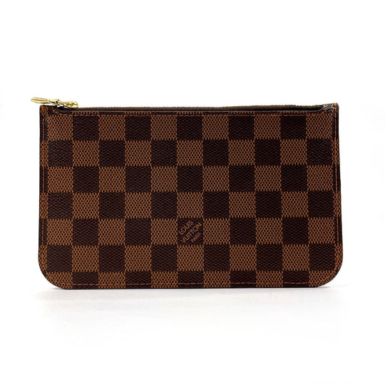 LOUIS VUITTON Pouch Damier Brown Neverfull attached pouch