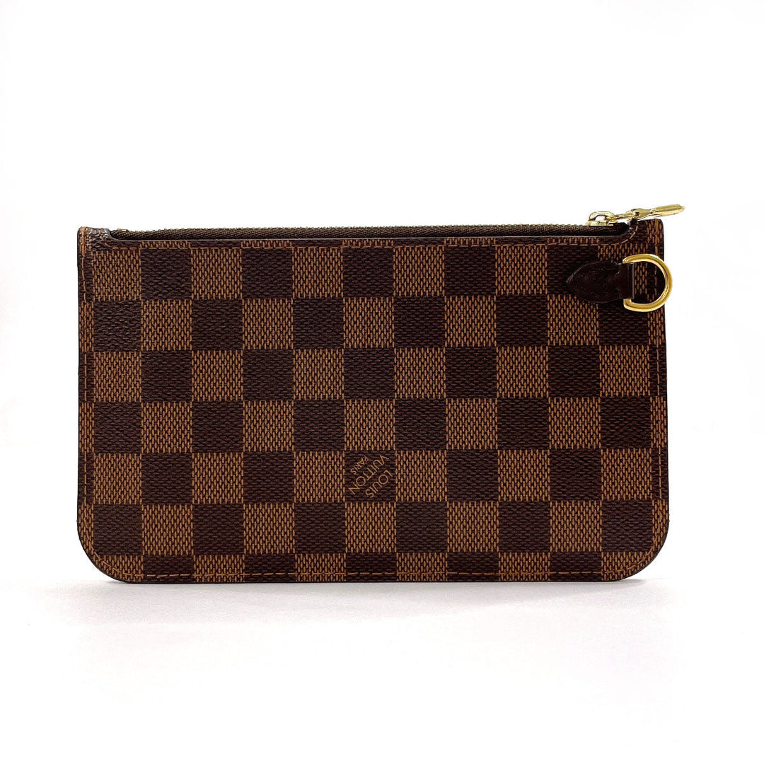 LOUIS VUITTON Pouch Damier Brown Neverfull attached pouch