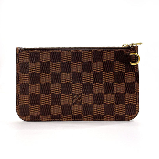 LOUIS VUITTON Pouch Damier Brown Neverfull attached pouch