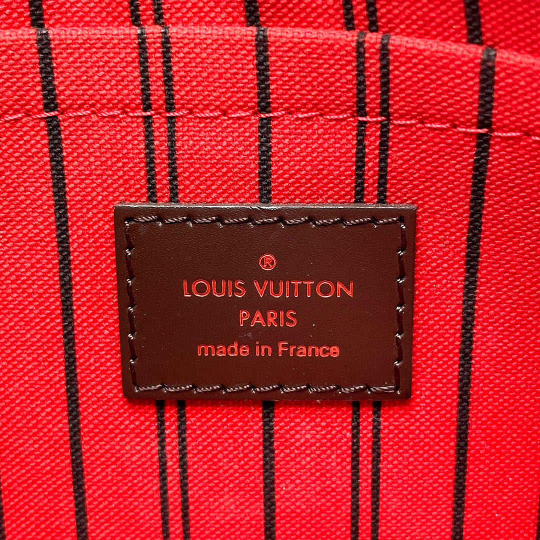 LOUIS VUITTON Pouch Damier Brown Neverfull attached pouch