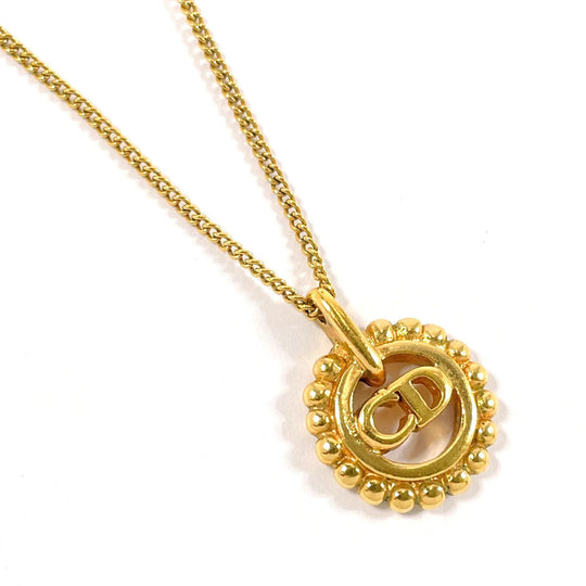 Christian Dior Necklace metal gold CD logo