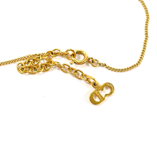 Christian Dior Necklace metal gold CD logo