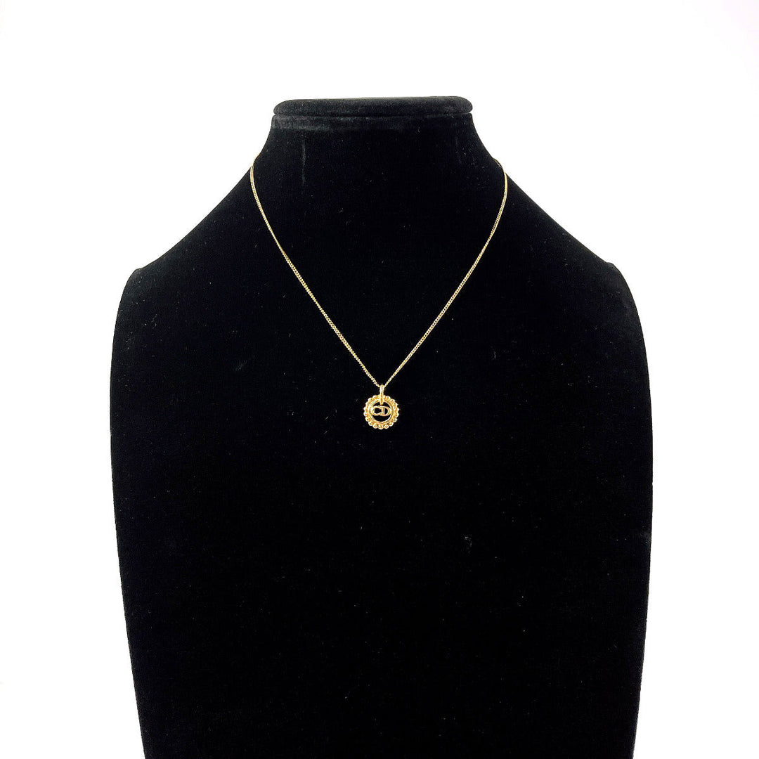 Christian Dior Necklace metal gold CD logo
