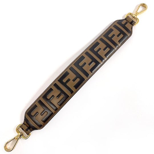 FENDI Shoulder strap 8AV105A5PJF13VK leather Brown Zucca Mini strap you