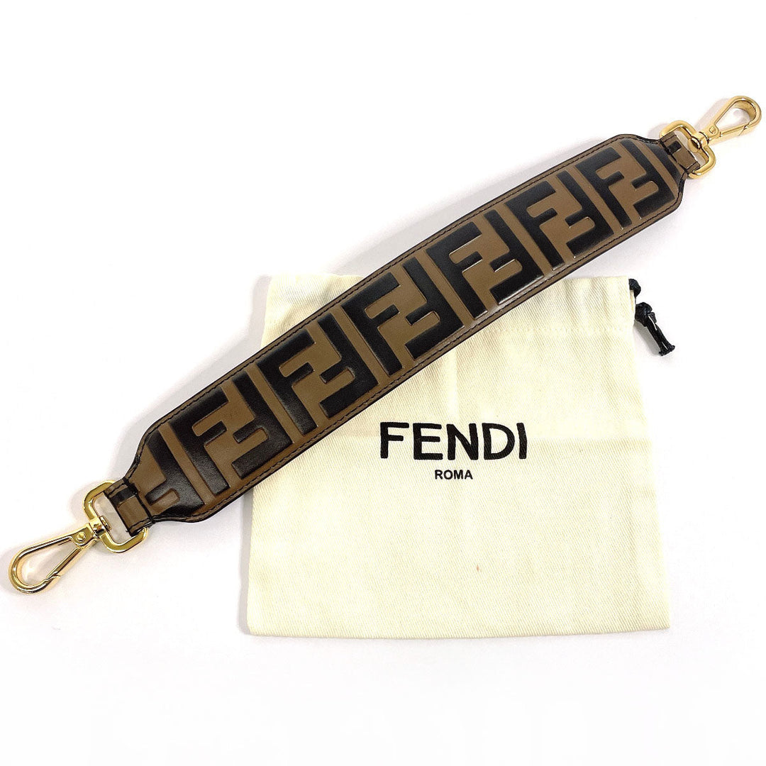 FENDI Shoulder strap 8AV105A5PJF13VK leather Brown Zucca Mini strap you