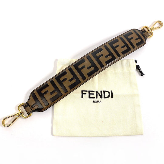 FENDI Shoulder strap 8AV105A5PJF13VK leather Brown Zucca Mini strap you