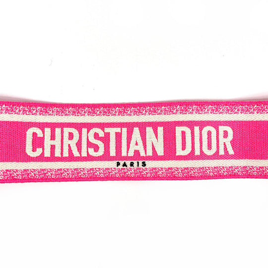 Dior Shoulder strap canvas pink Embroidery