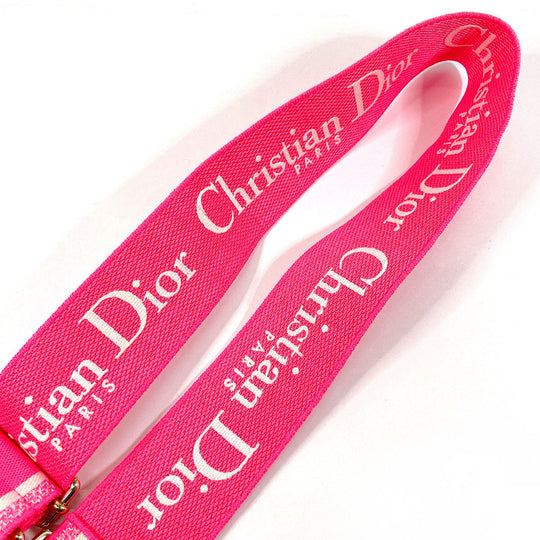 Dior Shoulder strap canvas pink Embroidery