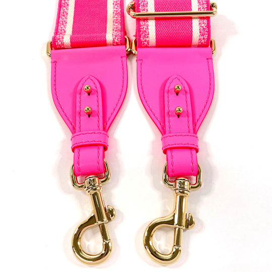 Dior Shoulder strap canvas pink Embroidery