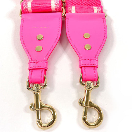 Dior Shoulder strap canvas pink Embroidery