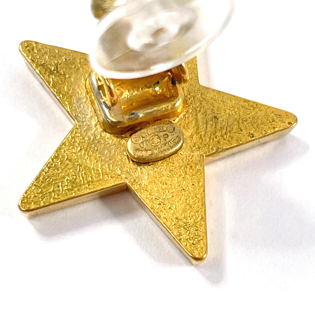 CHANEL Earring Gold Plated gold COCO Mark Star