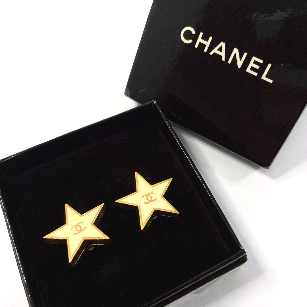 CHANEL Earring Gold Plated gold COCO Mark Star