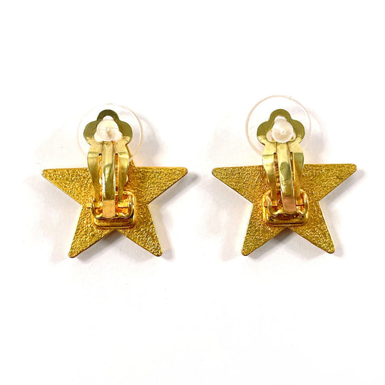 CHANEL Earring Gold Plated gold COCO Mark Star