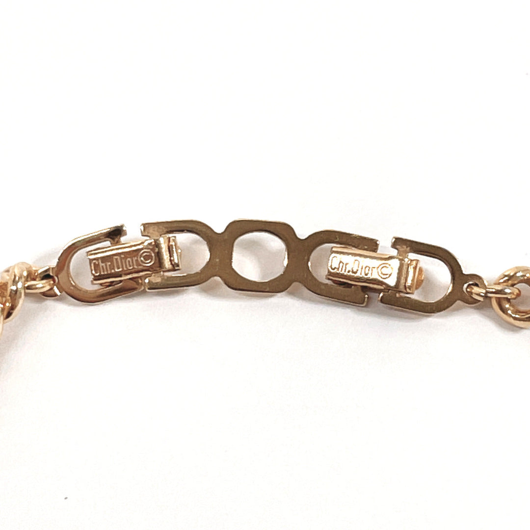 Christian Dior Necklace Metal, Rhinestone gold