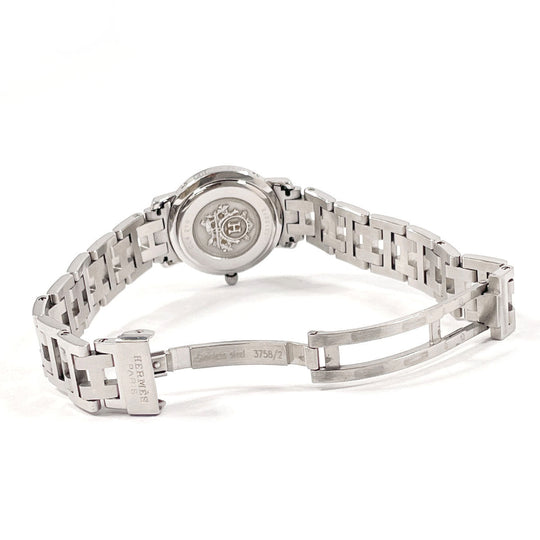 HERMES Watches Quartz CL4.210 Stainless Steel Silver Clipper Navy dial