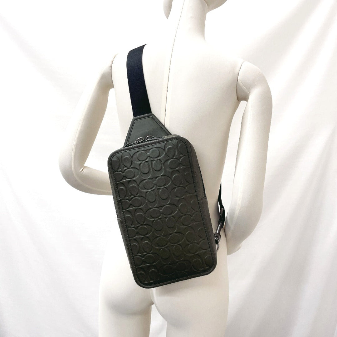 COACH Sling bag C9869 leather khaki Sullivan Pack Signature