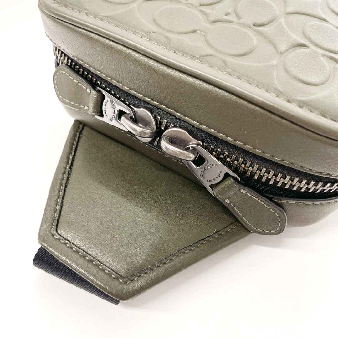 COACH Sling bag C9869 leather khaki Sullivan Pack Signature