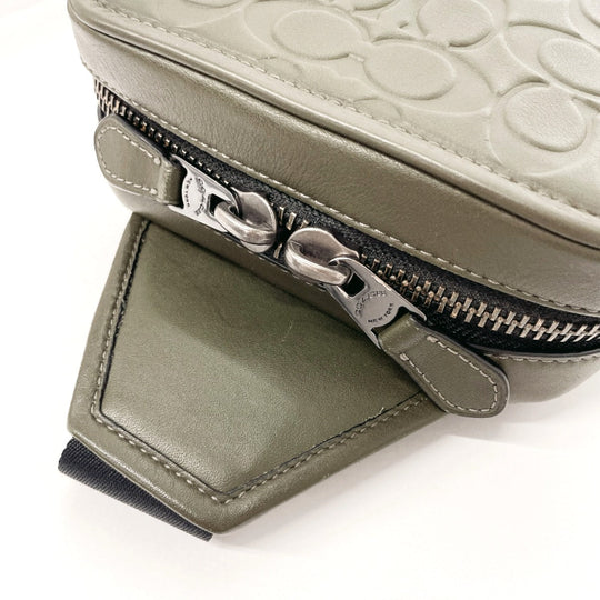 COACH Sling bag C9869 leather khaki Sullivan Pack Signature