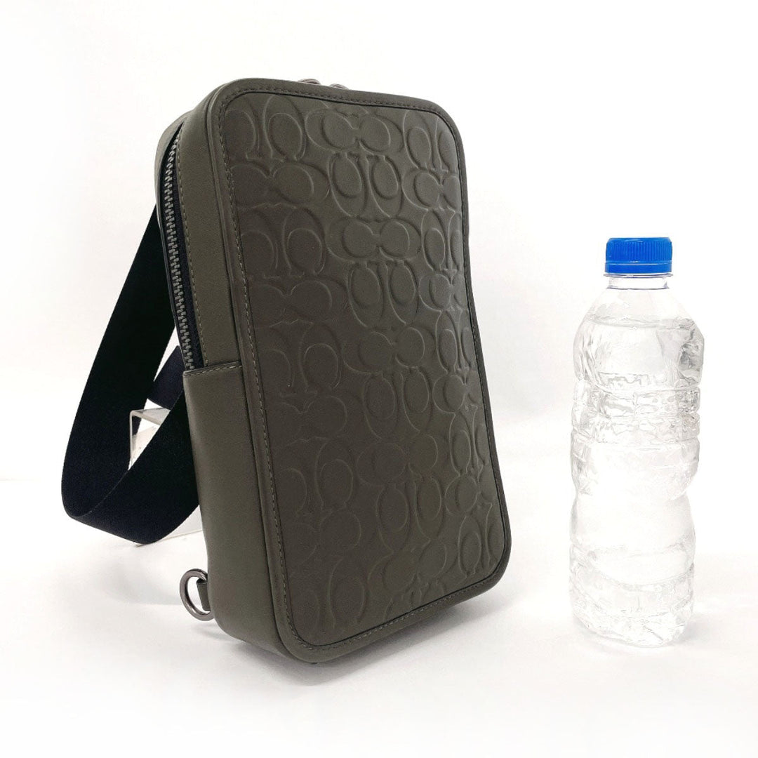 COACH Sling bag C9869 leather khaki Sullivan Pack Signature