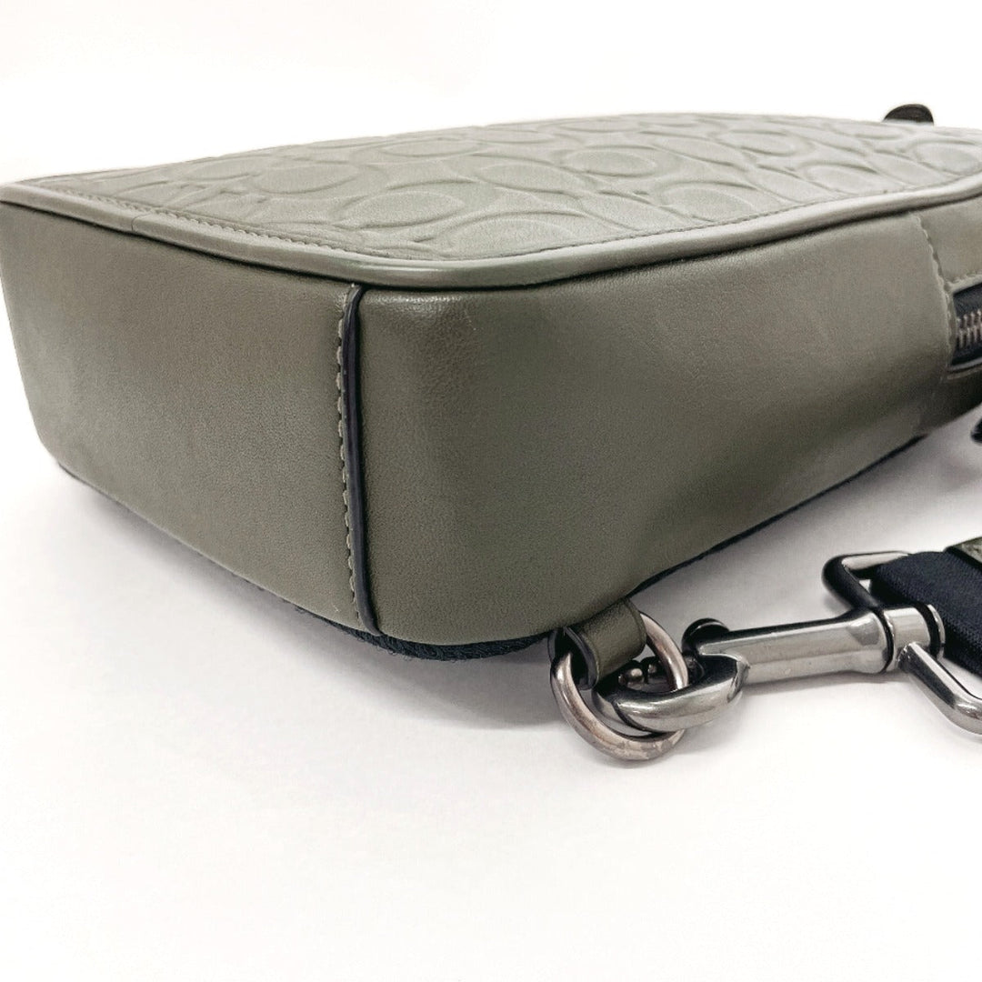 COACH Sling bag C9869 leather khaki Sullivan Pack Signature