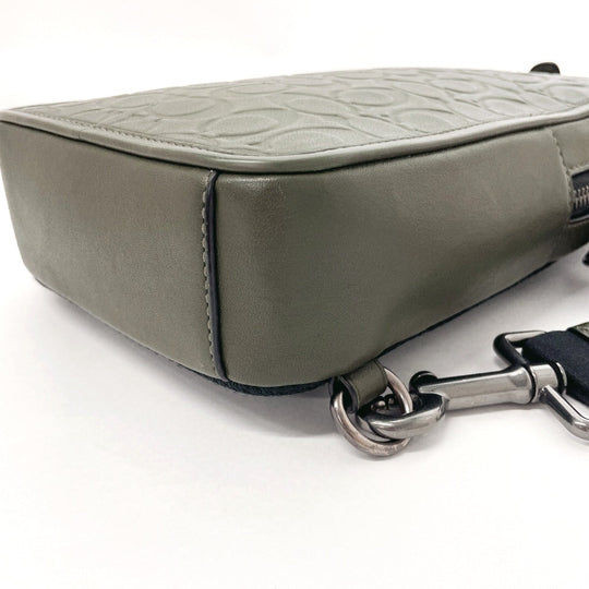 COACH Sling bag C9869 leather khaki Sullivan Pack Signature