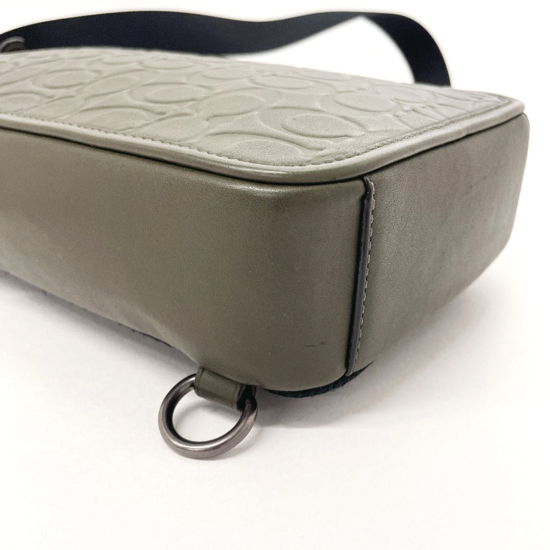 COACH Sling bag C9869 leather khaki Sullivan Pack Signature