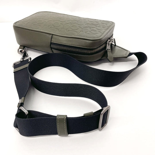 COACH Sling bag C9869 leather khaki Sullivan Pack Signature