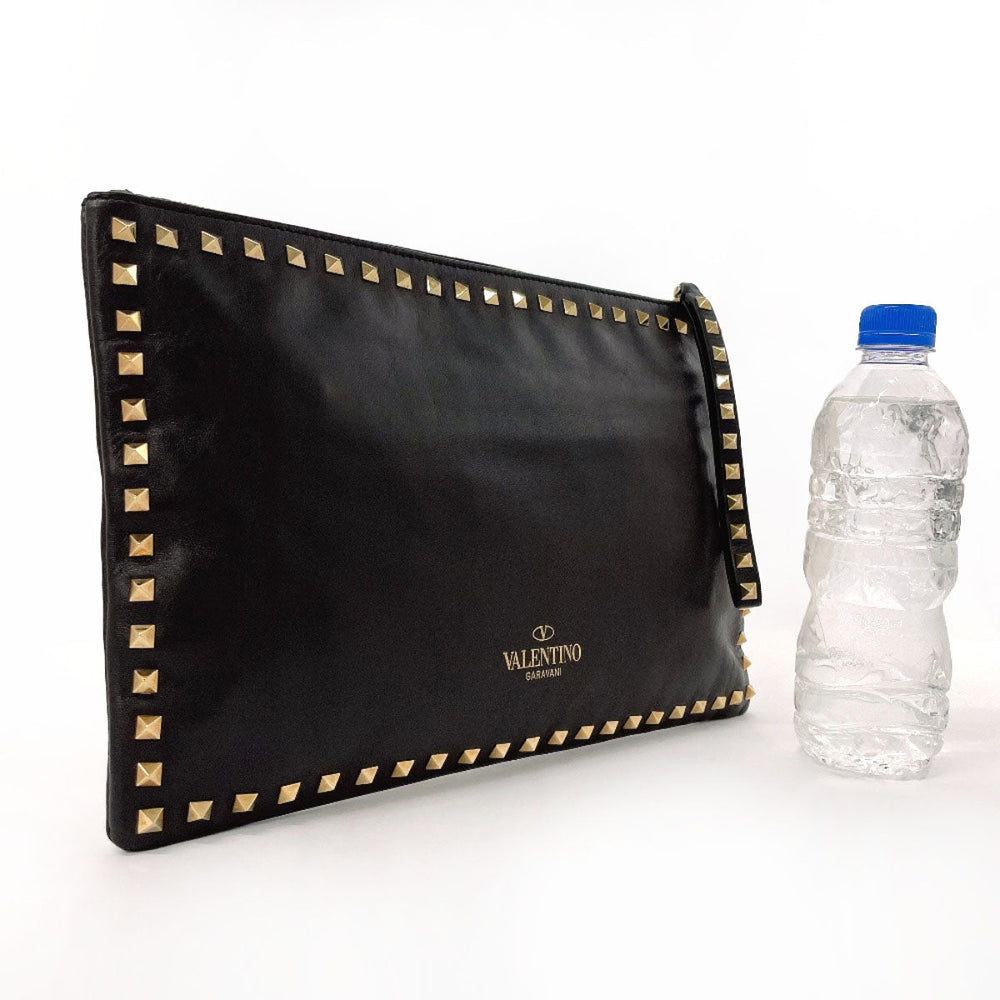 Valentino Garavani Clutch bag BFD147BOL1 leather black Rock studs