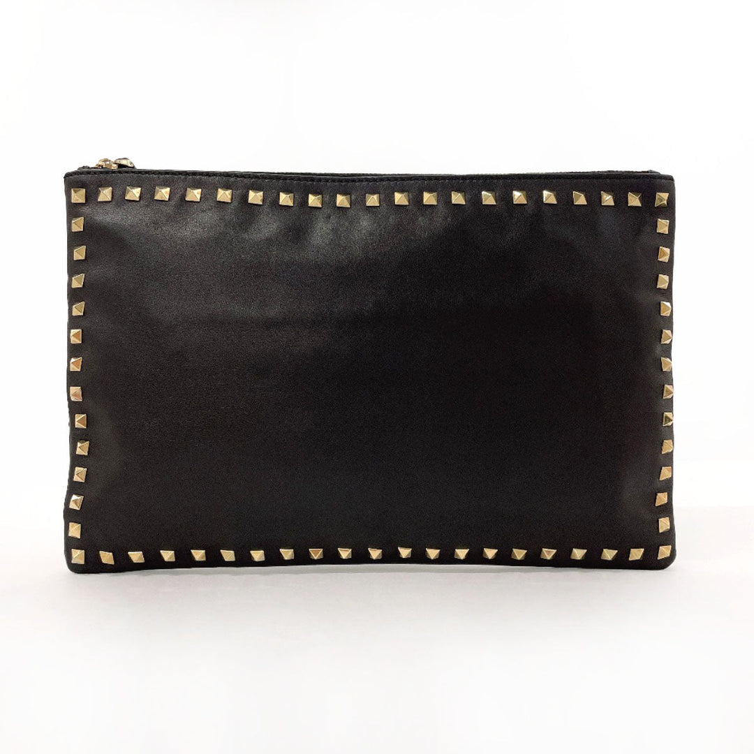 Valentino Garavani Clutch bag BFD147BOL1 leather black Rock studs