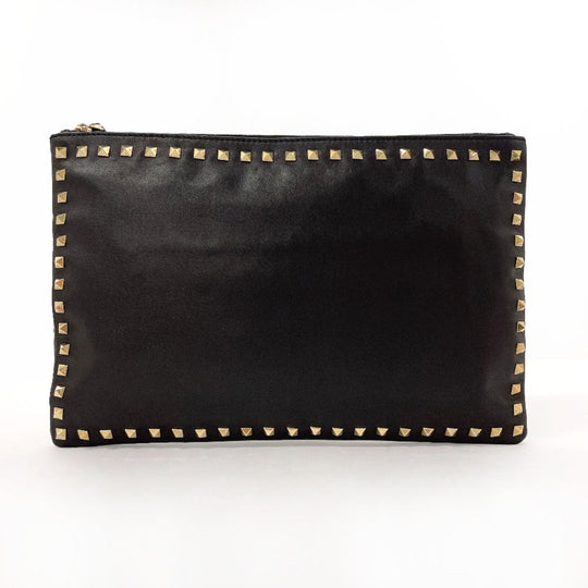 Valentino Garavani Clutch bag BFD147BOL1 leather black Rock studs