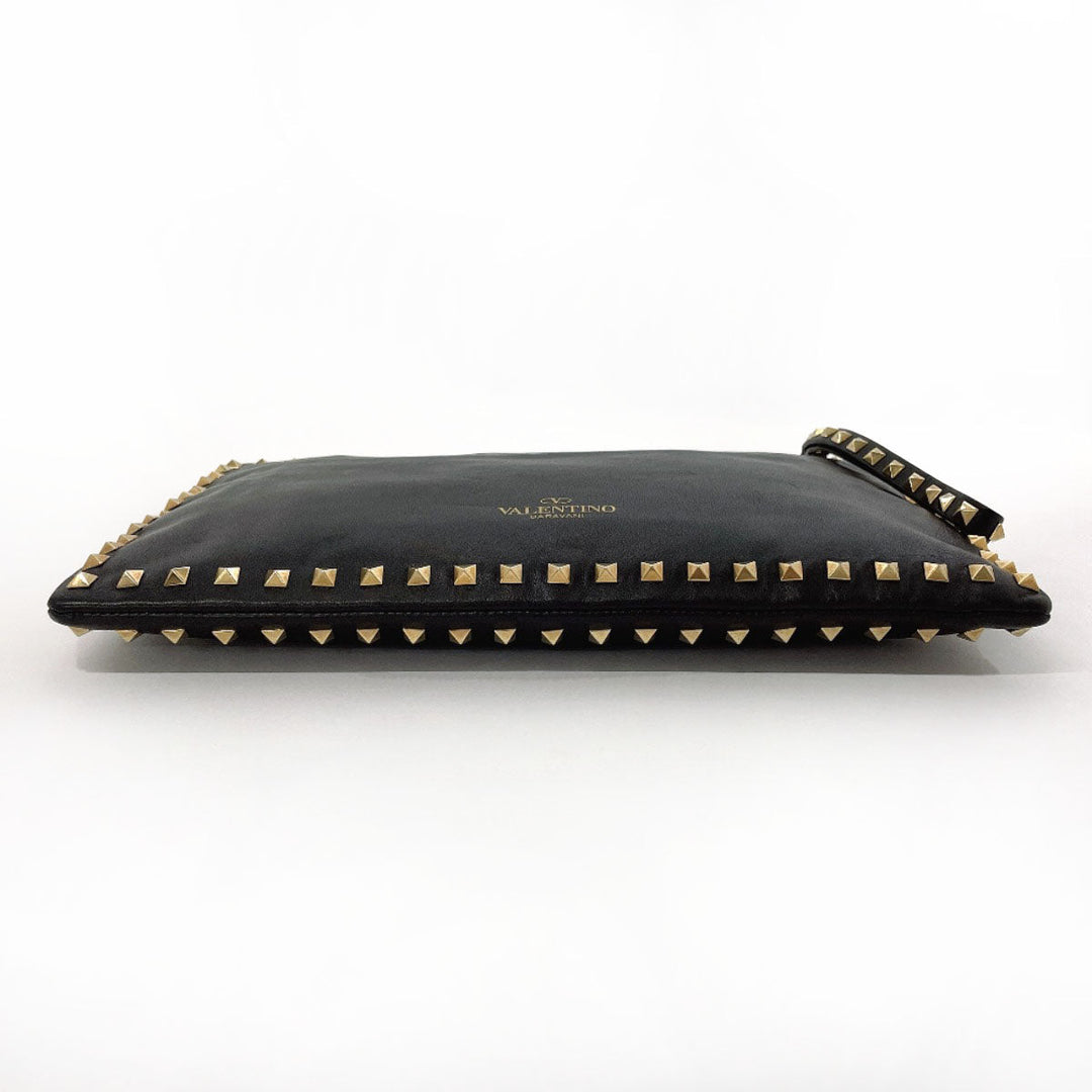 Valentino Garavani Clutch bag BFD147BOL1 leather black Rock studs