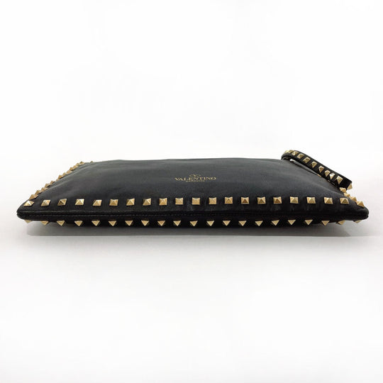 Valentino Garavani Clutch bag BFD147BOL1 leather black Rock studs