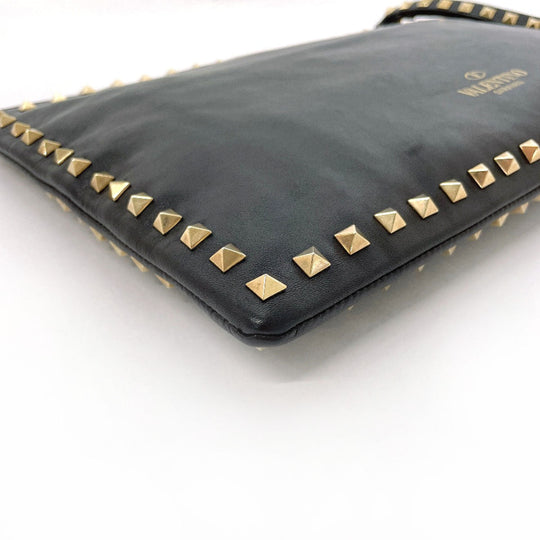 Valentino Garavani Clutch bag BFD147BOL1 leather black Rock studs
