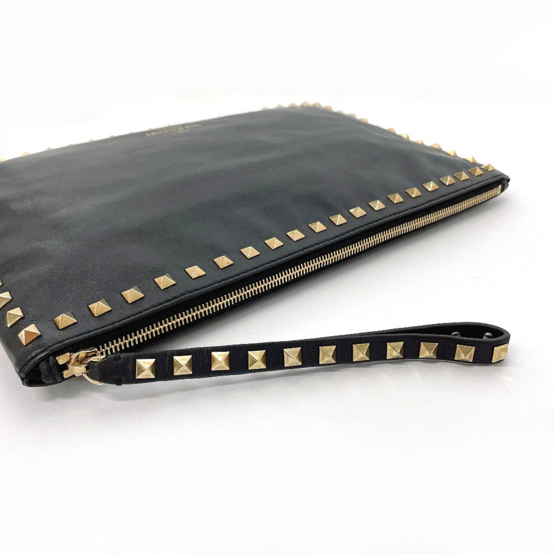 Valentino Garavani Clutch bag BFD147BOL1 leather black Rock studs