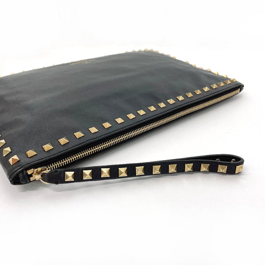 Valentino Garavani Clutch bag BFD147BOL1 leather black Rock studs