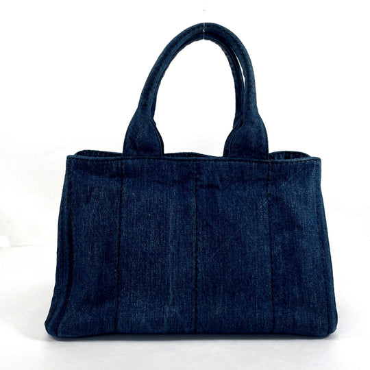 PRADA Tote Bag B1877B denim blue Canapa M