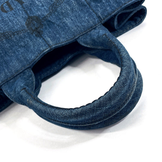 PRADA Tote Bag B1877B denim blue Canapa M