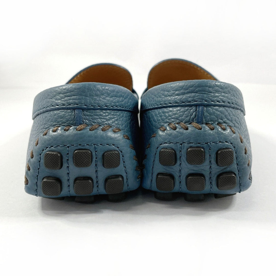 LOUIS VUITTON loafers leather blue Raspail Line mens M 7 Used Authentic