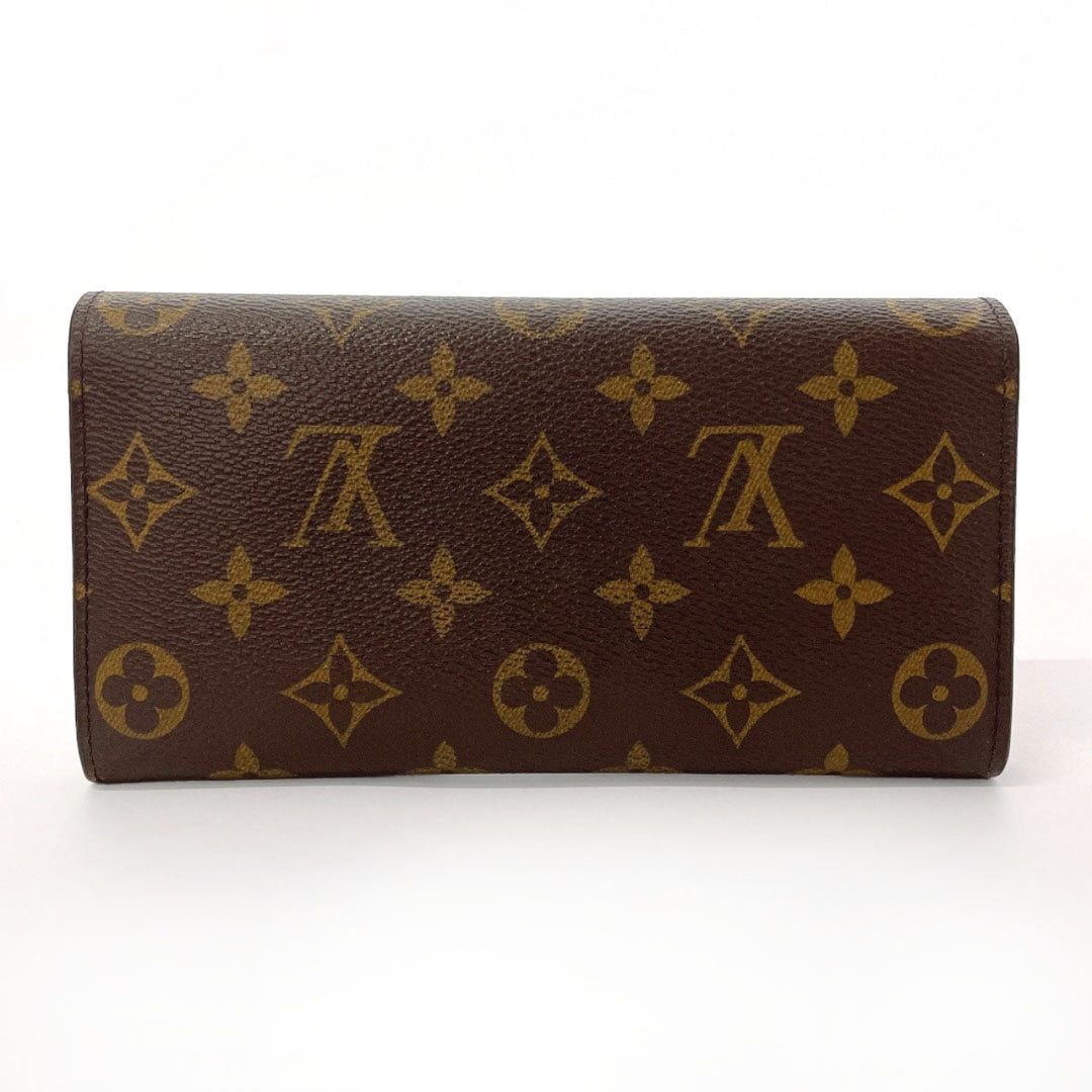 LOUIS VUITTON Long Wallet Purse M61734 Monogram canvas Brown Portefeuille Sarah