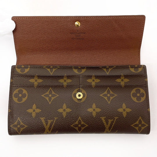 LOUIS VUITTON Long Wallet Purse M61734 Monogram canvas Brown Portefeuille Sarah